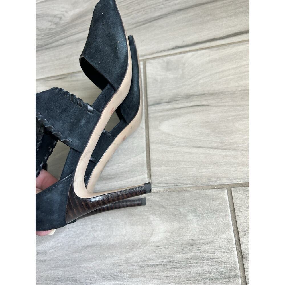 Coach Women's Henny Suede/Soft Lambskin Heels **Size 6.5** Braided Boho Style KB - Picture 5 of 8